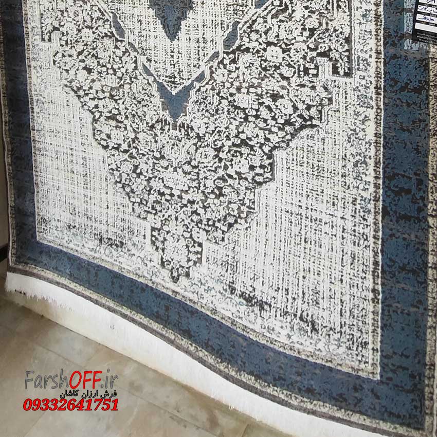 فرش طوسی آبی