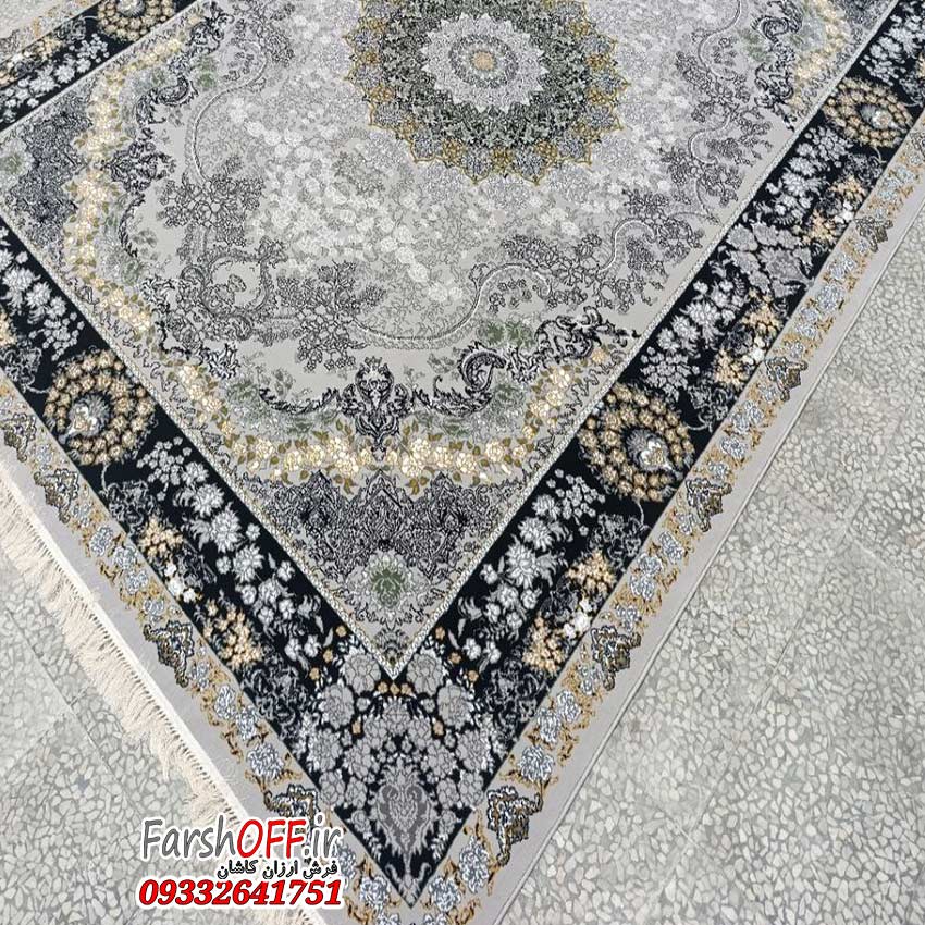 فرش مدرن طوسی سرمه ای