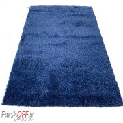 فرش شگی آبی کاربنی