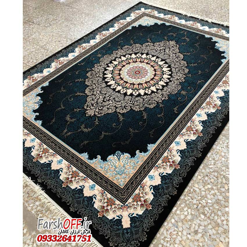 فرش هفتصد شانه سرمه ای