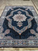 فرش سرمه ای کاشان