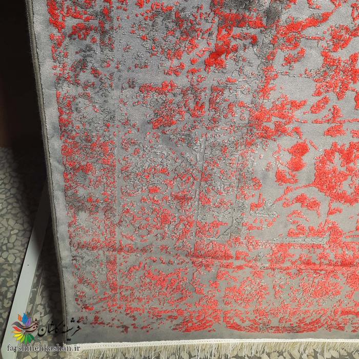 فرش وینتیج زمینه طوسی قرمز کد s230