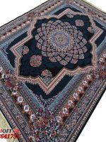 فرش ارزان طرح لوکس سرمه ای 440 شانه bcf