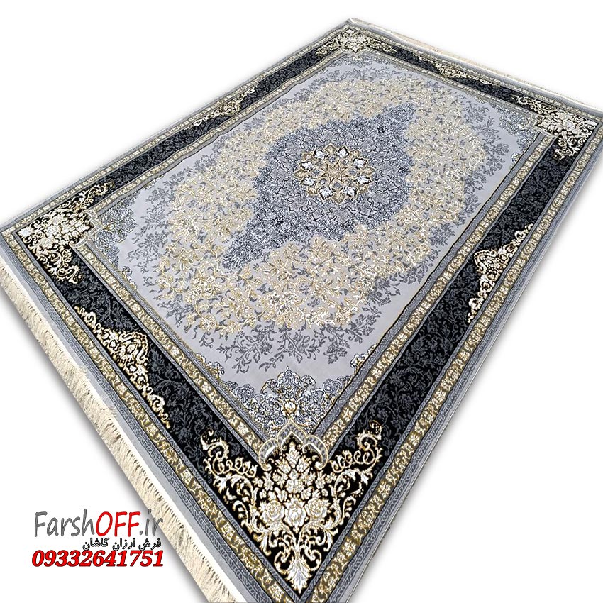 فرش طلاکوب نقره ای