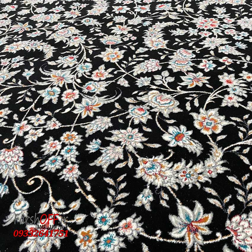 فرش سرمه ای افشان