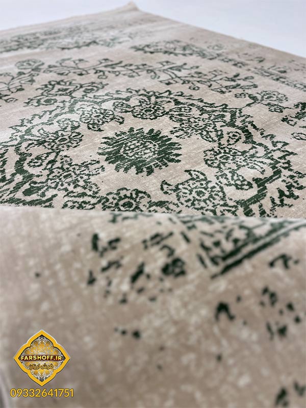 فرش طوسی سبز