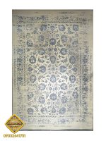 فرش طوسی آبی مدرن