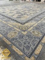 فرش 700 شانه طوسی طلایی